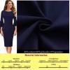 imageVFSHOW Womens Ruffle Bell Sleeves Business Casual Cocktail Party Wedding Guest Bodycon Pencil Sheath DressNavy Bluecotton Blend