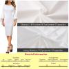 imageVFSHOW Womens Ruffle Bell Sleeves Business Casual Cocktail Party Wedding Guest Bodycon Pencil Sheath DressOff Whitewith Lining