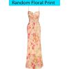 imageVFSHOW Womens Sexy Formal Ruched Fitted High Slit Bodycon Maxi Dress Spaghetti Strap Sweetheart Cocktail Prom Evening GownPink Floral Print