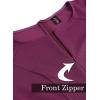 imageVFSHOW Womens Slim Zipper Up Work Business Office Party Bodycon Pencil Sheath DressPlum Purple