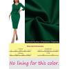 imageVFSHOW Womens 2024 Fall Work Business Dresses Double Breasted V Neck Office Slimming Peplum Pencil Sheath DressGreen With Black Piping