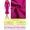 imageVFSHOW Womens Vintage Elegant Cocktail Party Bodycon Pencil Mermaid Midi MidCalf DressHot Pink