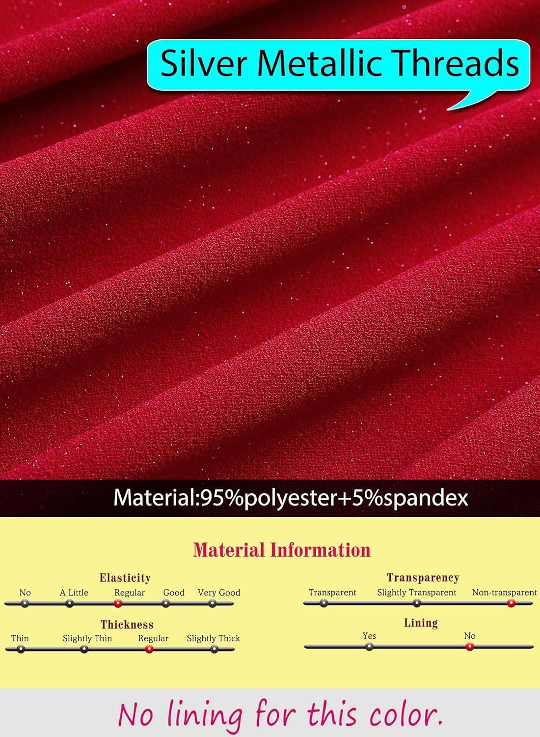 imageVFSHOW Womens Formal Prom Off Shoulder 3D Flowers Ruched Wedding Guest Maxi Dress 2025 Sexy High Slit Cocktail Evening GownSparkly Red