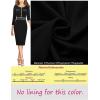 imageVFSHOW Womens Button Crew Neck Wear to Work Office Business Casual Church Party Slimming Fitted Bodycon Pencil Sheath DressBlack