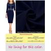 imageVFSHOW Womens Button Crew Neck Wear to Work Office Business Casual Church Party Slimming Fitted Bodycon Pencil Sheath DressBlue