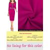 imageVFSHOW Womens Button Crew Neck Wear to Work Office Business Casual Church Party Slimming Fitted Bodycon Pencil Sheath DressHot Pink