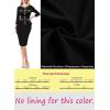 imageVFSHOW Womens Buttons Peplum Work Business Office Professional Patchwork Pencil Sheath DressBlack