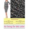 imageVFSHOW Womens Buttons Peplum Work Business Office Professional Patchwork Pencil Sheath DressBlack Tweed
