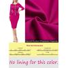 imageVFSHOW Womens Buttons Peplum Work Business Office Professional Patchwork Pencil Sheath DressHot Pink