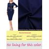 imageVFSHOW Womens Buttons Peplum Work Business Office Professional Patchwork Pencil Sheath DressNavy Blue