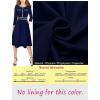 imageVFSHOW Womens Buttons Pockets Office Business ALine Dresses 34 Sleeves Work Crew Neck Tweed Trim Fit and Flare Swing DressNavy Blue