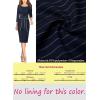 imageVFSHOW Womens Front Zipper Tie Waist Bow 34 Sleeve Slim Fitted Work Business Office Party Bodycon Pencil Sheath DressNavy Blue White Striped
