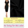 imageVFSHOW Womens Work Business Office Front Zipper Peplum Bodycon Dresses Elegant Short Sleeve Slim Church Pencil Sheath DressBlack