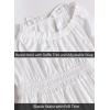 image:imageVFSHOW Womens Summer Casual Ruffle Crew Neck Midi Long Dress Sleeveless Wedding Guest Pocket Flowy A Line Tunic SundressWhite