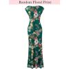image:imageVFSHOW Womens 2025 One Shoulder Wedding Guest Bodycon Maxi Dress Sexy Off The Shoulder Fitted Formal Long Cocktail DressesDark Green Floral Print