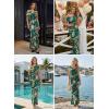 image:imageVFSHOW Womens 2025 One Shoulder Wedding Guest Bodycon Maxi Dress Sexy Off The Shoulder Fitted Formal Long Cocktail DressesDark Green Floral Print