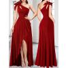 image:imageVFSHOW Womens 3D Flower One Shoulder Prom Formal Wedding Guest ALine Maxi Dress 2023 Evening Split Cutout HILO Long Gown