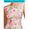 image:imageVFSHOW Womens Boat Neck Formal Bodycon Maxi Sleeveless Slim Fitted Wedding Guest Long Cocktail Mermaid DressPink Floral Print