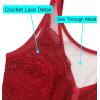 image:imageVFSHOW Womens Crochet Lace Patchwork Deep V Neck Ruched Formal Prom Maxi Dress 2023 Sexy High Split Mermaid Evening Long Gown