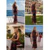 image:imageVFSHOW Womens Elegant Halter Neck Formal Bodycon Fitted Wedding Guest Long Cocktail Evening Mermaid Maxi DressBlack With Red Floral Print