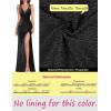 image:imageVFSHOW Womens Formal Prom Sexy Deep V Neck Ruched Backless High Slit Maxi Dress 2024 Wedding Guest Long Cocktail Evening Gown