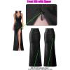 image:imageVFSHOW Womens Formal Prom Sexy Deep V Neck Ruched Backless High Slit Maxi Dress 2024 Wedding Guest Long Cocktail Evening Gown