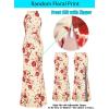 image:imageVFSHOW Womens Formal Sexy Halter High Slit Prom Wedding Guest Maxi Dress 2023 Illusion Sweetheart Neckline Evening Long GownBeige With Red Flower Print
