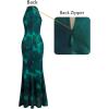 image:imageVFSHOW Womens Formal Sexy Halter High Slit Prom Wedding Guest Maxi Dress 2023 Illusion Sweetheart Neckline Evening Long GownGreen Floral Print
