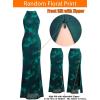 image:imageVFSHOW Womens Formal Sexy Halter High Slit Prom Wedding Guest Maxi Dress 2023 Illusion Sweetheart Neckline Evening Long GownGreen Floral Print