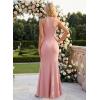 image:imageVFSHOW Womens Formal Sexy Halter High Slit Prom Wedding Guest Maxi Dress 2023 Illusion Sweetheart Neckline Evening Long GownSparkly Pink  Floral Embroidery