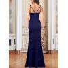 image:imageVFSHOW Womens Formal Sexy Spaghetti Strap Sweetheart Fitted High Slit Maxi Dress Cocktail Bodycon Evening Long Gown