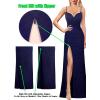 image:imageVFSHOW Womens Formal Sexy Spaghetti Strap Sweetheart Fitted High Slit Maxi Dress Cocktail Bodycon Evening Long Gown