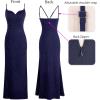 image:imageVFSHOW Womens Formal Sexy Spaghetti Strap Sweetheart Fitted High Slit Maxi Dress Cocktail Bodycon Evening Long Gown