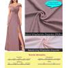 image:imageVFSHOW Womens Off Shoulder Ruched V Neck Double Slit Formal ALine Maxi Dress 2023 Wedding Guest Cocktail Evening Long Gown