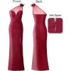 image:imageVFSHOW Womens One Shoulder Ruched Formal Prom Maxi Dress 2023 3D Flower Feather Sexy Sweetheart Neck High Split Evening Gown