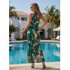 image:imageVFSHOW Womens Sexy Cut Out Halter Formal Wedding Guest Bodycon Long Cocktail Party Prom Night Out Evening Mermaid DressGreen Floral Print
