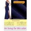 image:imageVFSHOW Womens Sexy Formal Prom Halter V Neck Ruched High Slit Maxi Dress 3D Bowknot Wedding Guest Cocktail Evening Long Gown
