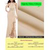 image:imageVFSHOW Womens Sexy Halter Neck Beaded Ruffle Slit Prom Formal Maxi Dress 2023 Wedding Guest Twist Front Cocktail Evening Gown