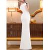 image:imageVFSHOW Womens Sexy Off Shoulder Ruched Ruffle Split Wrap Prom Formal Maxi Dress 2023 Wedding Guest Cocktail Evening Long Gown