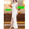 image:imageVFSHOW Womens Sexy Off Shoulder Ruched Ruffle Split Wrap Prom Formal Maxi Dress 2023 Wedding Guest Cocktail Evening Long Gown