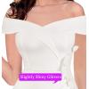 image:imageVFSHOW Womens Sexy Off Shoulder Ruched Ruffle Split Wrap Prom Formal Maxi Dress 2023 Wedding Guest Cocktail Evening Long Gown