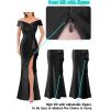 image:imageVFSHOW Womens Sexy Ruched Off Shoulder Prom Formal Wedding Guest Maxi Dress 2023 Ruffle High Split Evening Long Cocktail Gown