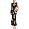 Black With Beige Floral Print