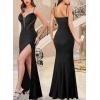 image:imageVFSHOW Womens 2024 Formal Prom Sexy V Neck Maxi Long Dress Spaghetti Strap Ball Gala Evening Gown