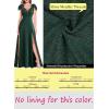 image:imageVFSHOW Womens 3D Flower Deep V Neck Double Slit Formal Prom ALine Maxi Dress 2023 Sexy Wedding Guest Evening Long Gown