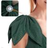 image:imageVFSHOW Womens 3D Flower Deep V Neck Double Slit Formal Prom ALine Maxi Dress 2023 Sexy Wedding Guest Evening Long Gown