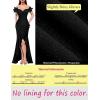 image:imageVFSHOW Womens 3D Flower Off Shoulder Ruched Ruffle Slit Formal Prom Maxi Dress 2023 Sexy Sweetheart V Neckline Mermaid Gown