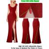 image:imageVFSHOW Womens Backless Cowl Neck Formal Prom Ruched Sexy High Split Maxi Dress 2023 3D Flower Feather Open Back Evening Gown