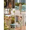 image:imageVFSHOW Womens Floral Spaghetti Strap Cocktail Bodycon Maxi Dress Sexy Backless Scoop Neck Printed Wedding Guest Night Out Formal Long Slip Dresses Green Floral Print Small 12752 GRN S