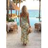 image:imageVFSHOW Womens Floral Spaghetti Strap Cocktail Bodycon Maxi Dress Sexy Backless Scoop Neck Printed Wedding Guest Night Out Formal Long Slip Dresses Green Floral Print Small 12752 GRN S